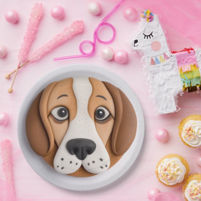 Beagle A Delightful Cookie Inspired Paper Plate (Party)