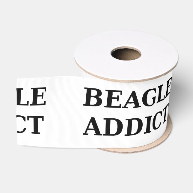 beagle addict grosgrain ribbon (Spool)