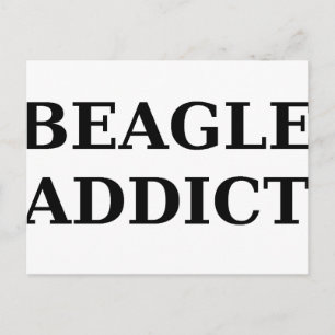 beagle addict postcard