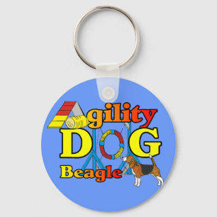 Beagle Agility Gifts Key Ring