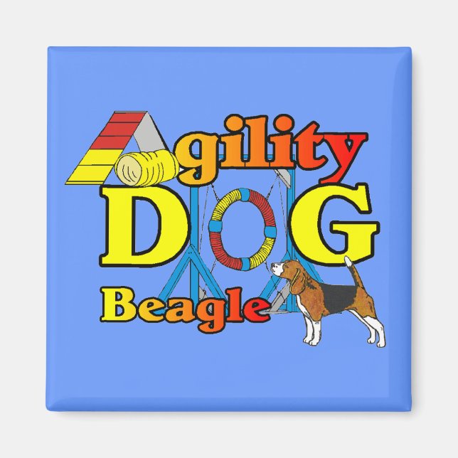 Beagle Agility Gifts Magnet (Front)