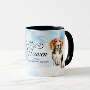 Beagle Angel Dog in Heaven Personalised Memorial Mug