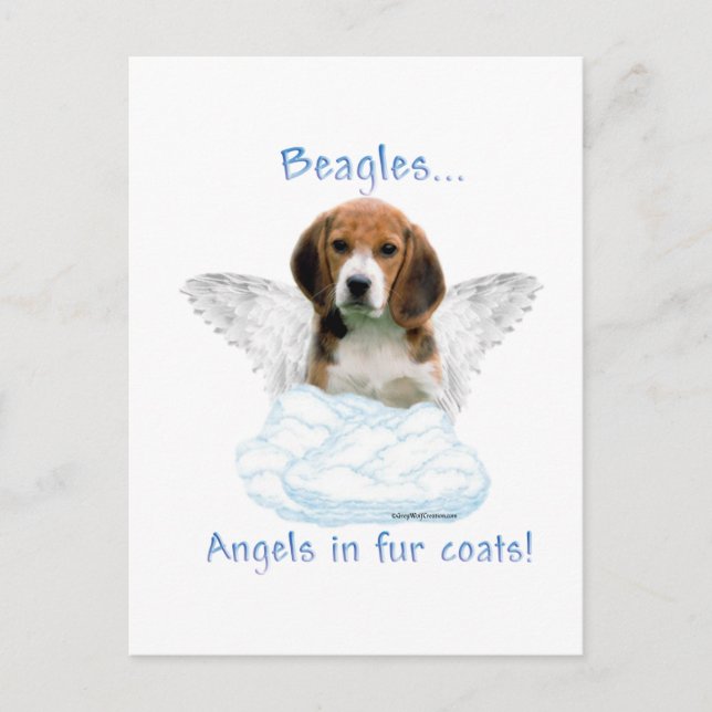 Beagle Angel Postcard (Front)