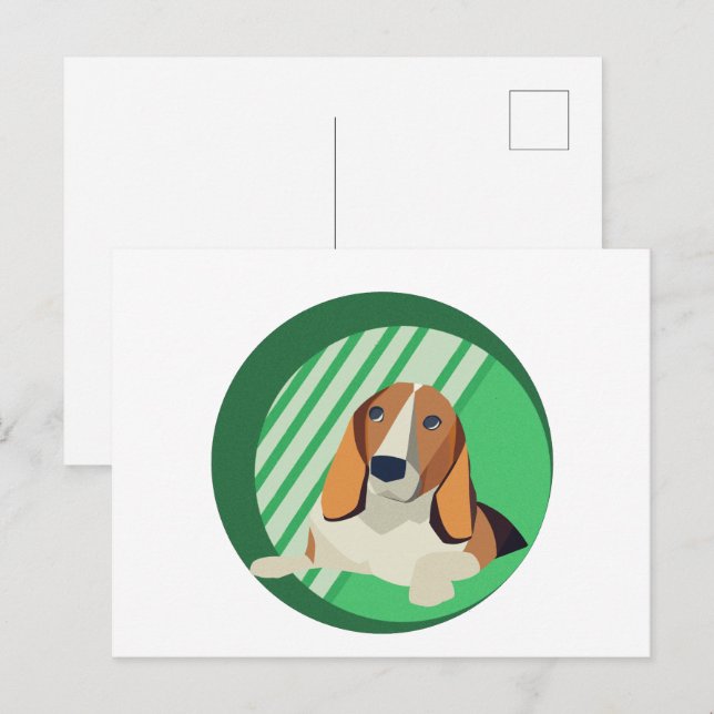 Beagle Art Postcard (Front/Back)