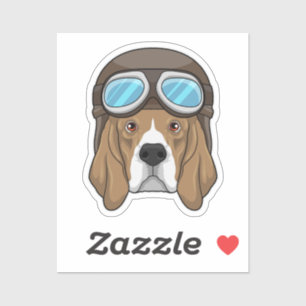 Beagle as Pilot with Pilot hat