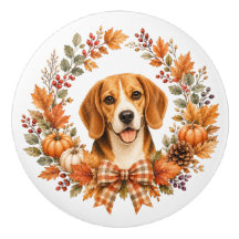 Beagle Autumn Wreath