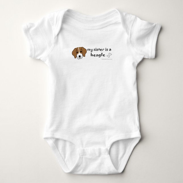 beagle baby bodysuit (Front)