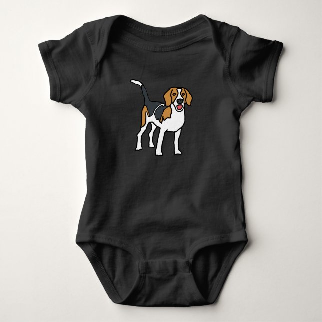 Beagle Baby Bodysuit (Front)