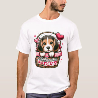 Beagle Basket of Love - Paws and Heartfelt Wishes T-Shirt