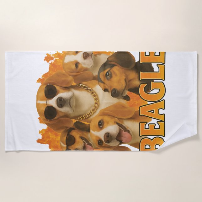 Beagle         beach towel (Front)