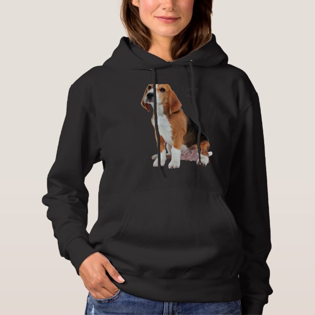 Beagle  Beagles Love Is Dog Mum Dad Puppy Pet Cute Hoodie (Front)