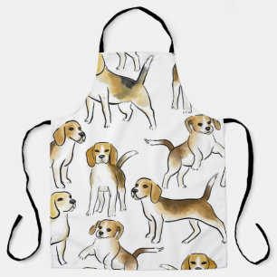 Beagle Beauty: Watercolor Dog Pattern Apron