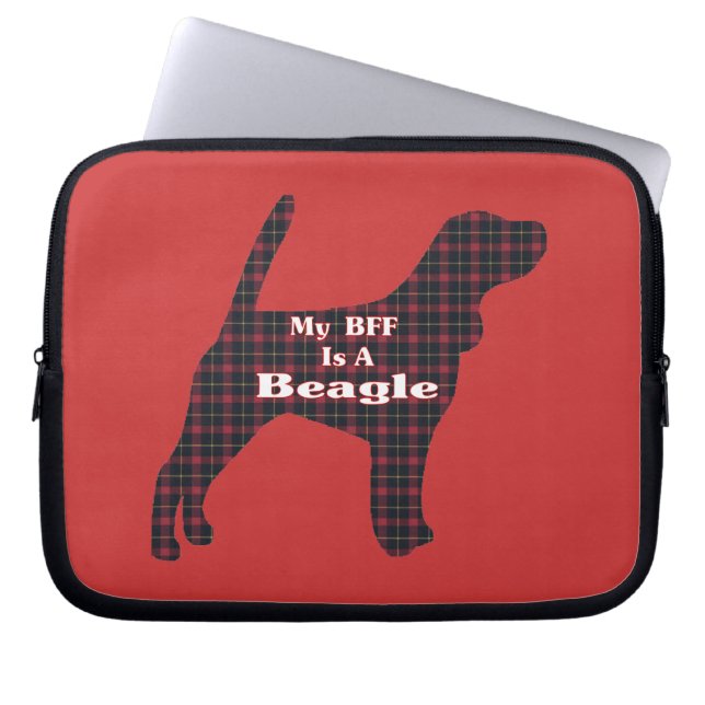 Beagle BFF Laptop Sleeve (Front)
