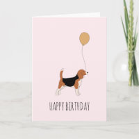 Beagle Birthday Card