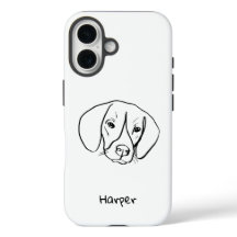 Beagle Bliss: Customisable Line Art Phone Case