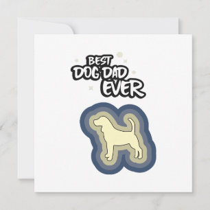 Beagle Blue Best Dog Dad Ever I Woof You Card