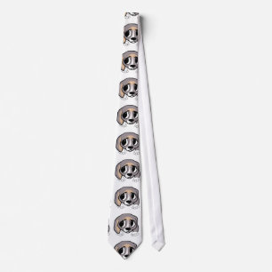 beagle blue tan white peeking tie