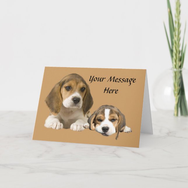 Beagle Buddies Greeting Card (Front)
