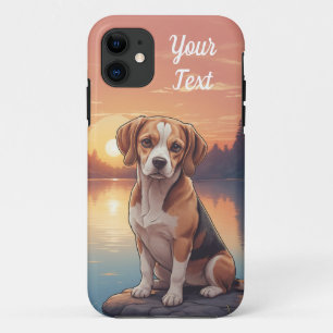 Beagle by Lake iPhone 11 Case