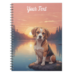 Beagle by Lake Notebook