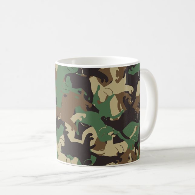 Beagle camouflage coffee mug (Front Right)