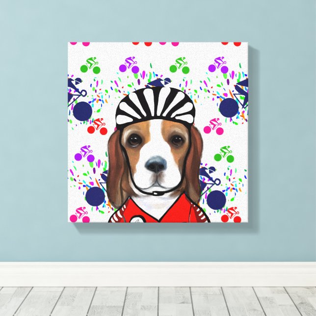 Beagle  canvas print (Insitu(Wood Floor))