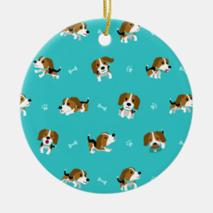 Beagle Cartoon Ceramic Tree Decoration