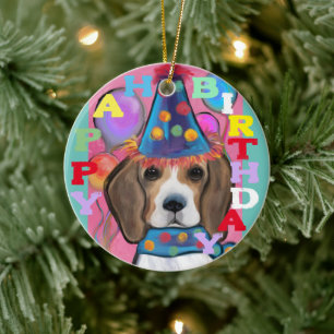 BEAGLE        CERAMIC TREE DECORATION