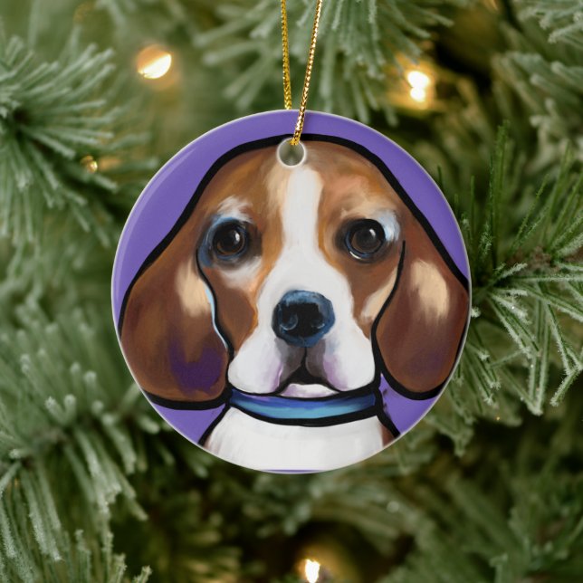 Beagle      ceramic tree decoration (Tree)