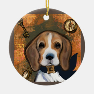 Beagle    ceramic tree decoration