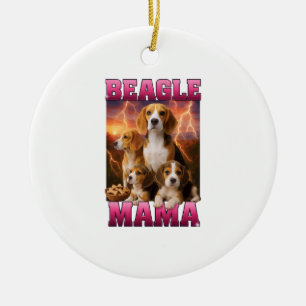 Beagle ceramic tree decoration