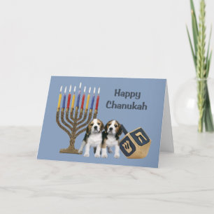 Beagle Chanukah Card Menorah Dreidel1