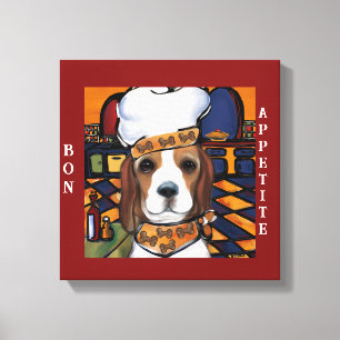 Beagle Chef Canvas Print