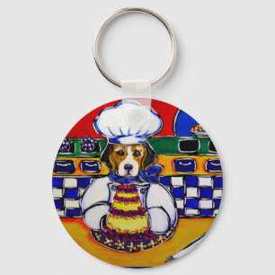 Beagle Chef Key Ring
