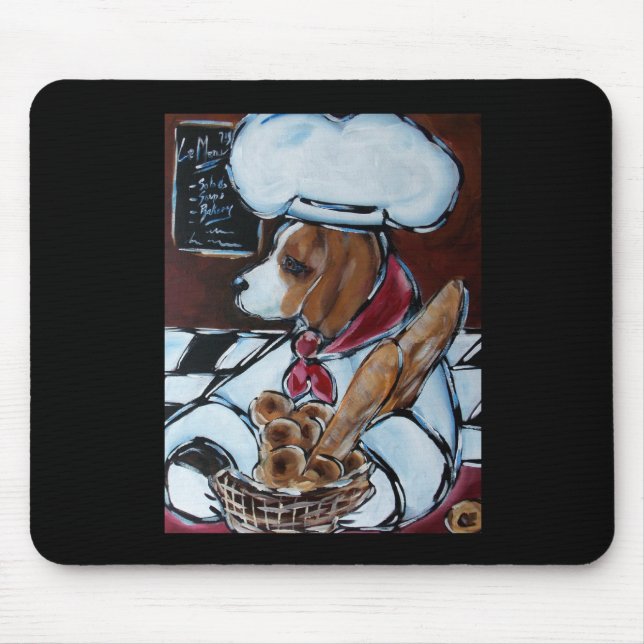 BEAGLE CHEF MOUSE MAT (Front)