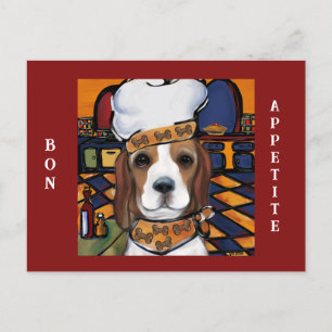 Beagle Chef Postcard