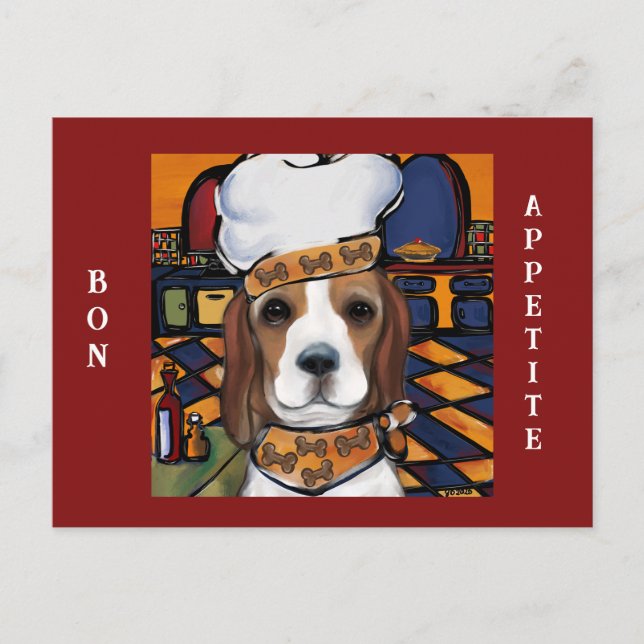 Beagle Chef Postcard (Front)