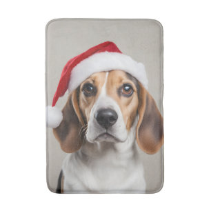 Beagle Christmas Bath Mat