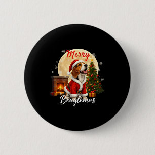 Beagle Christmas Beagle Costume Beagle Xmas Merry  6 Cm Round Badge