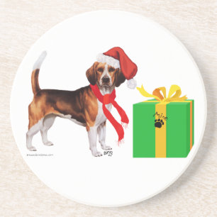 Beagle Christmas Coaster