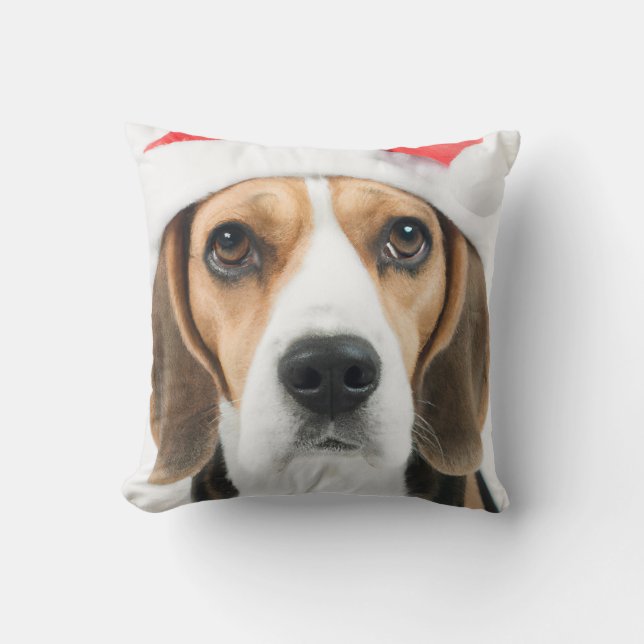 Beagle Christmas Cushion (Front)