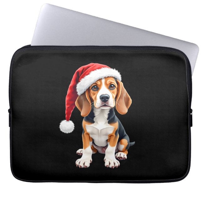 Beagle Christmas Dog Long Sleeve T-Shirt (Front)