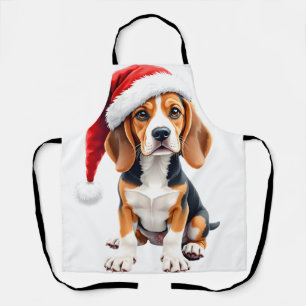 Beagle Christmas Dog Long Sleeve T-Shirt Apron
