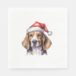 Beagle Christmas Dog Napkin