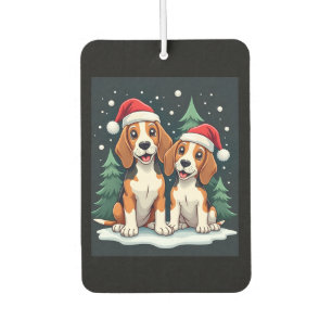 Beagle Christmas Dog Owner Xmas Holiday Pajama Lon Car Air Freshener