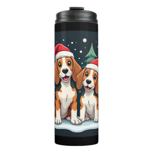 Beagle Christmas Dog Owner Xmas Holiday Pajama Lon Thermal Tumbler
