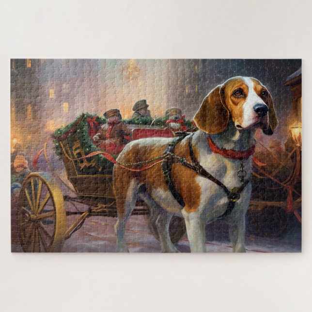 Beagle Christmas Festive Season  Jigsaw Puzzle (Horizontal)