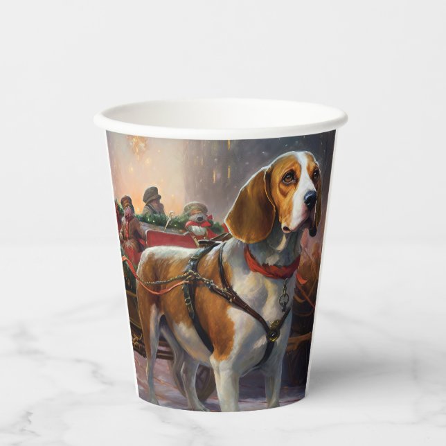 Beagle Christmas Festive Season  Paper Cups (Front)
