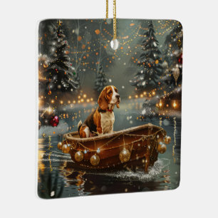 Beagle Christmas Festive Voyage Ceramic Ornament