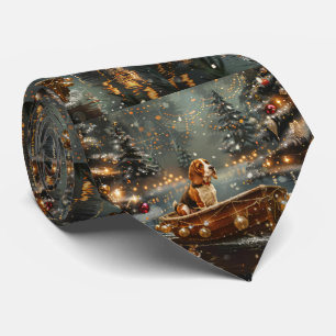 Beagle Christmas Festive Voyage Tie